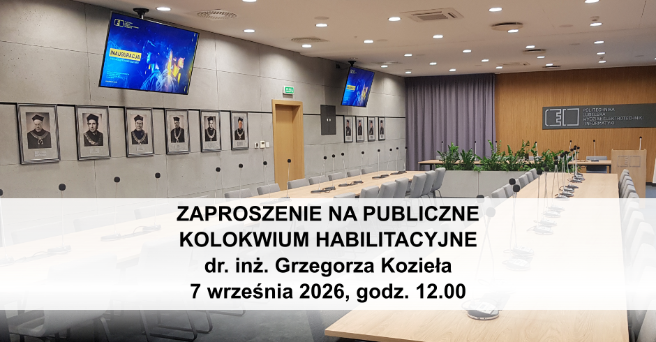 Zaproszenie na publiczne kolokwium habilitacyjne